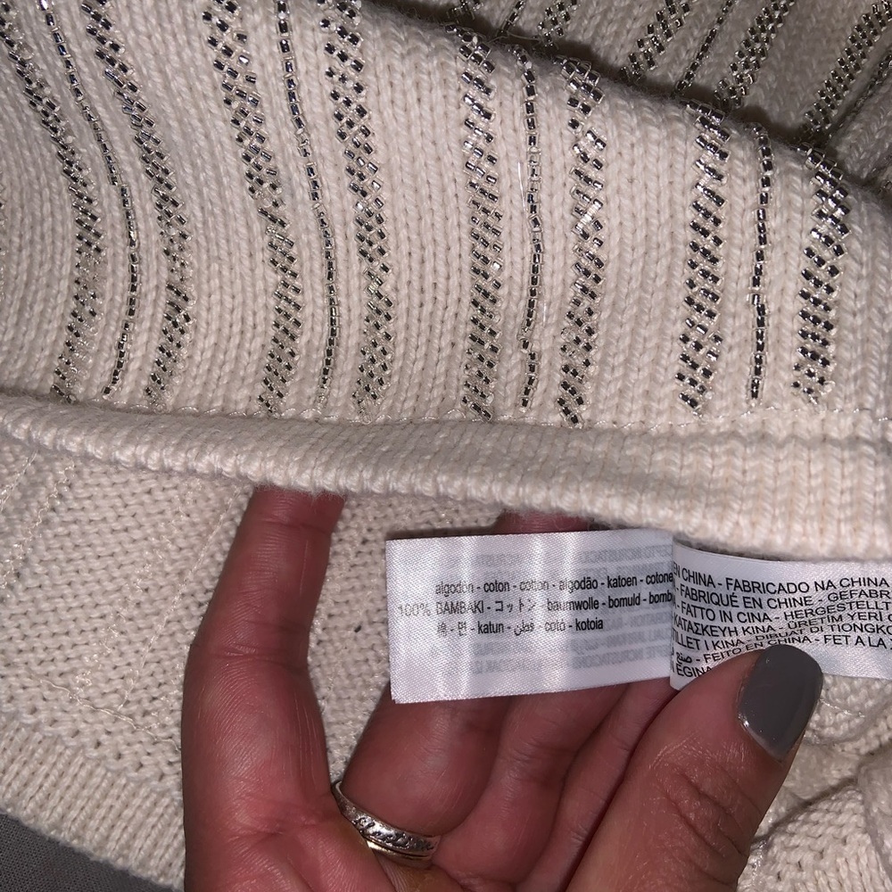 ZARA CREAM HANDBEADED TOP - Picture 4 of 4